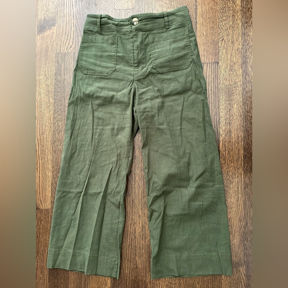 Maeve Anthropology Pants | Colette Cropped Wide-Leg Pants